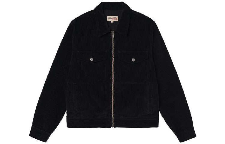 Stussy Jackets Unisex Black Lapel Moderate Other