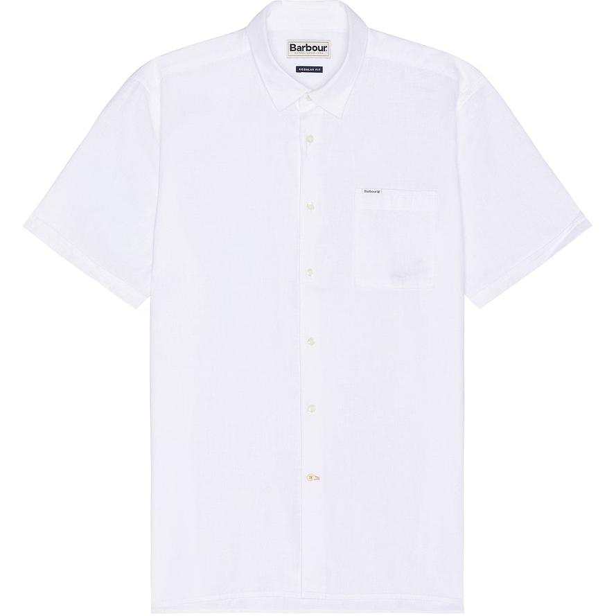 BARBOUR Polo Shirts Men's White Polo Collar Moderate