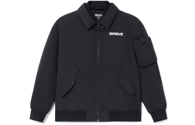 Li-Ning Li Ning BADFIVE Jackets Men's Black Lapel Moderate Straight Fit