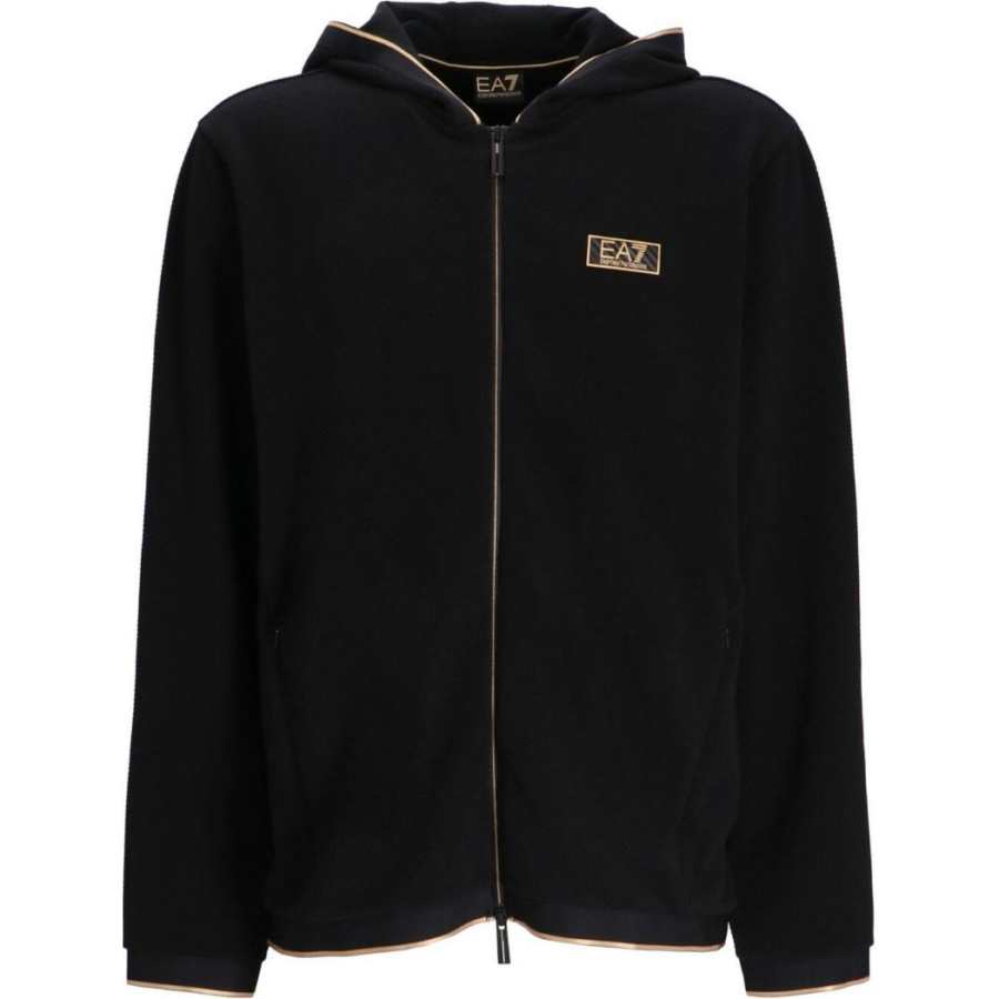 EMPORIO ARMANI Logo Patch Zipped Hoodie
