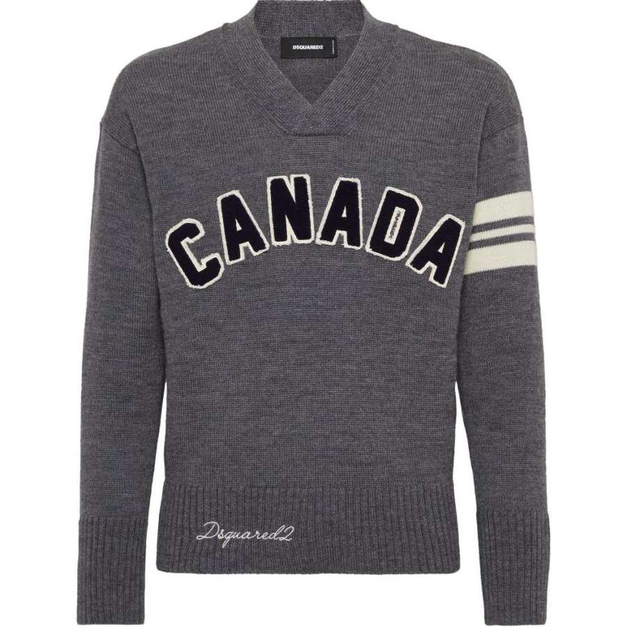 DSQUARED 2 Dsquared2 Canada College V Neck Jumper