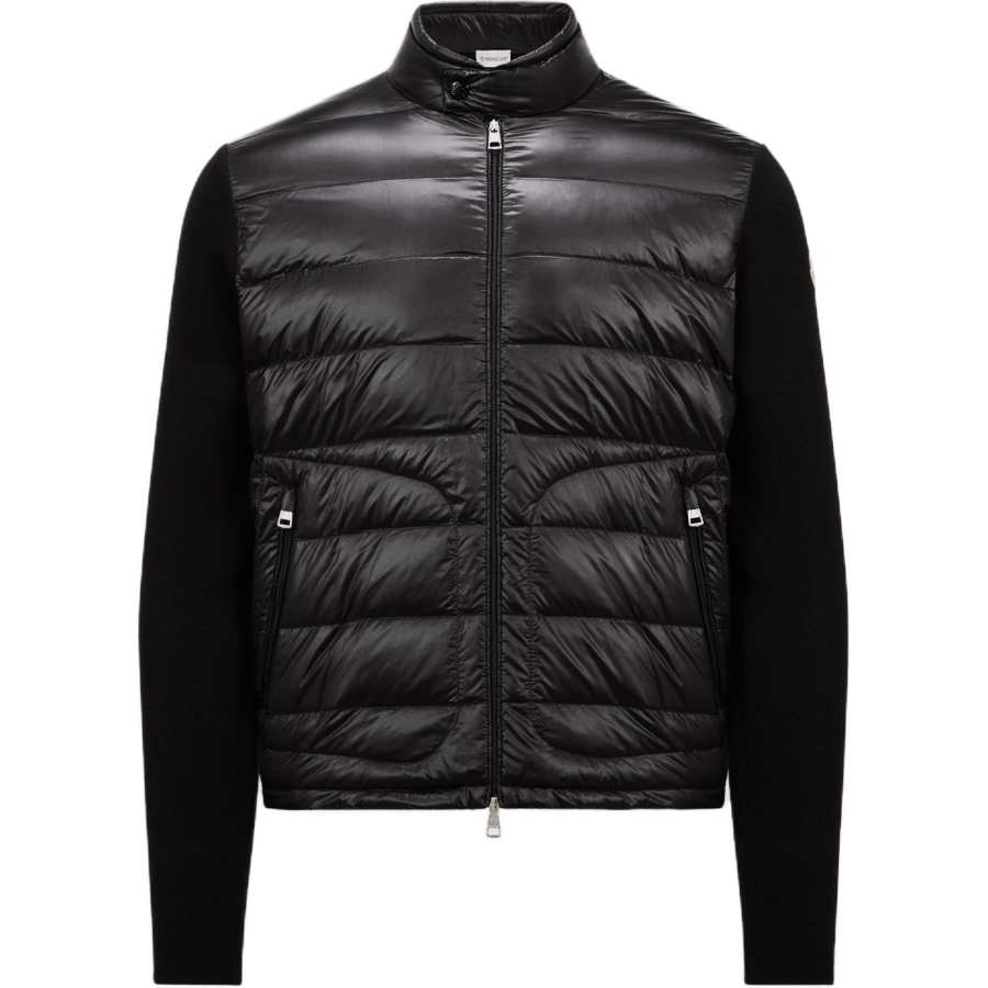 Moncler Moncler Logo Patch Padded Zip Up Cardigan