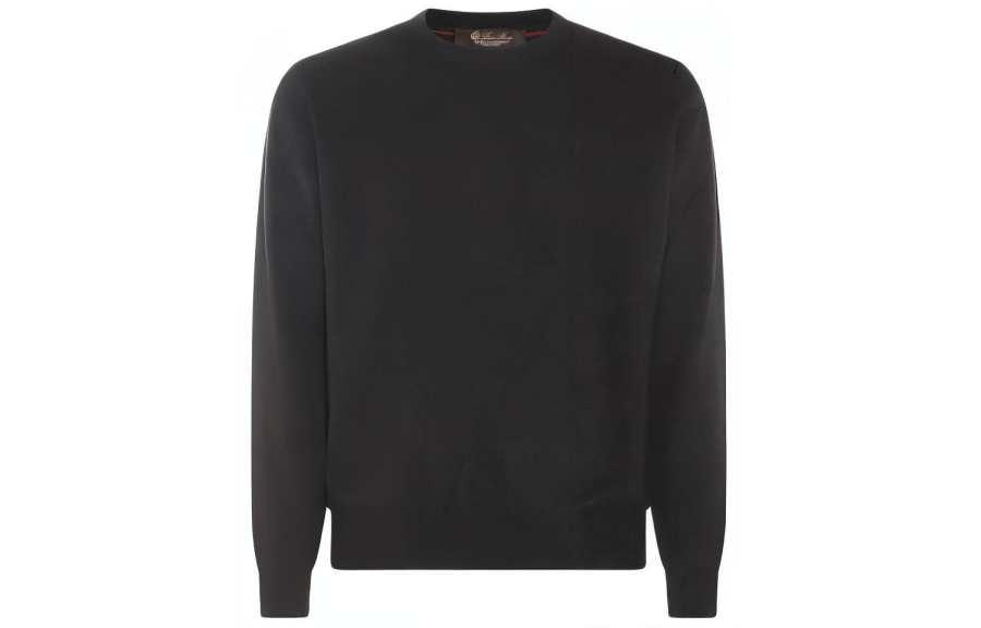 Loro Piana Sweaters Men's Black Crew Neck Moderate Other