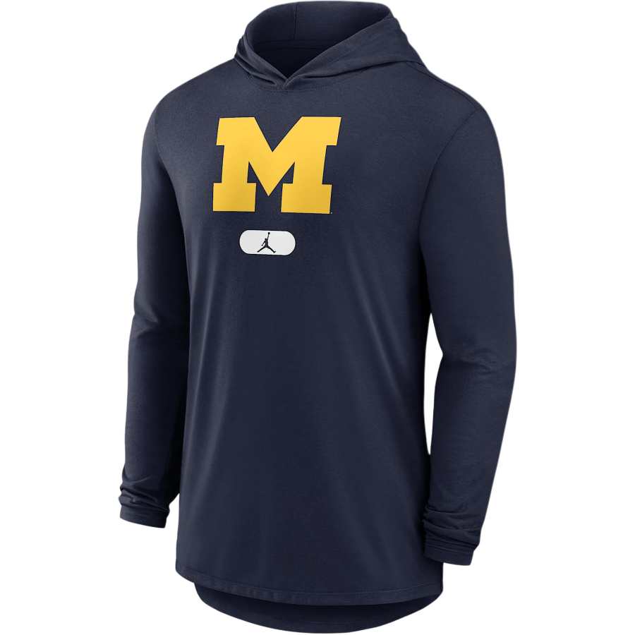 Jordan Jordan Michigan Wolverines Men's Jordan Brand Dri-FIT College Long-Sleeve Hooded T-Shirt