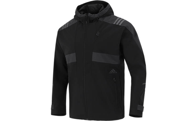 Adidas Adidas Jackets Men's Black Hooded Moderate Other