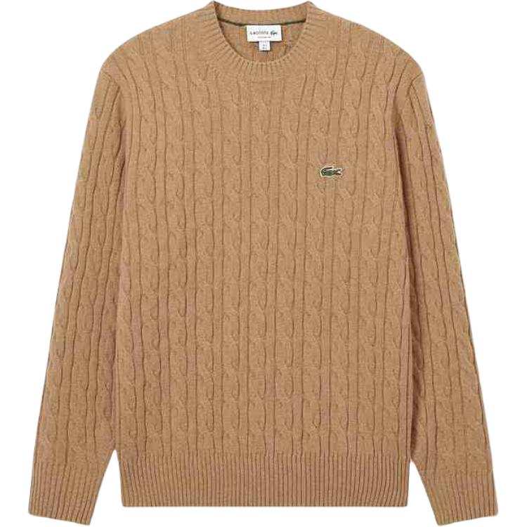LACOSTE Lacoste Cable Knit Carded Crewneck Jumper