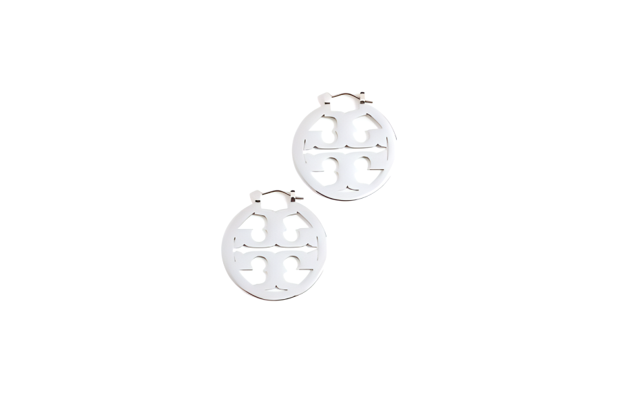 TORY BURCH Stainless Steel Earrings Women's Silver