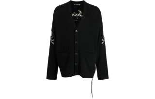 Mastermind JAPAN Intarsia-knit Skull Cashmere Cardigan
