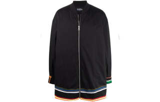 RAF SIMONS Jackets Men's Black Baseball Collar Moderate Other