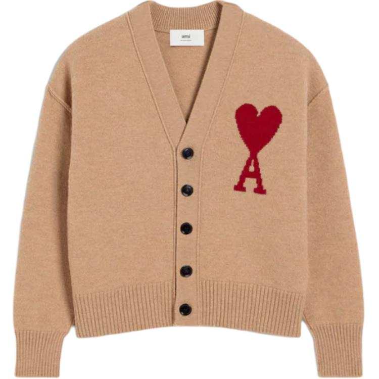 AMIPARIS Ami Paris Ami De Coeur Wool Cardigan