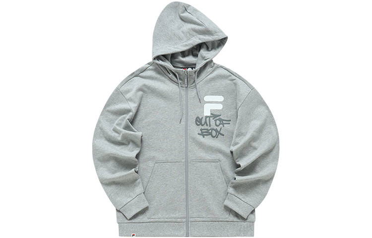 FILA FUSION Jackets Unisex Cloud Gray Heather Gray Hooded Moderate Other