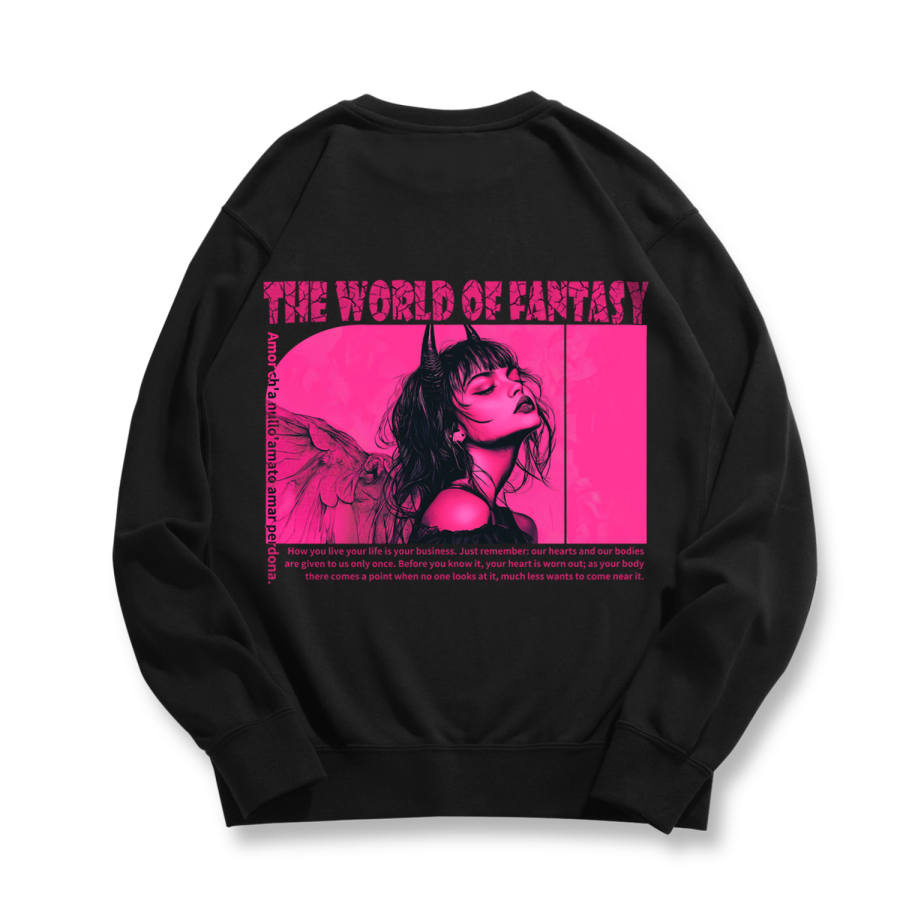 Nike Nike Sweatshirts Unisex Black Desire Angel Crew Neck Moderate Regular