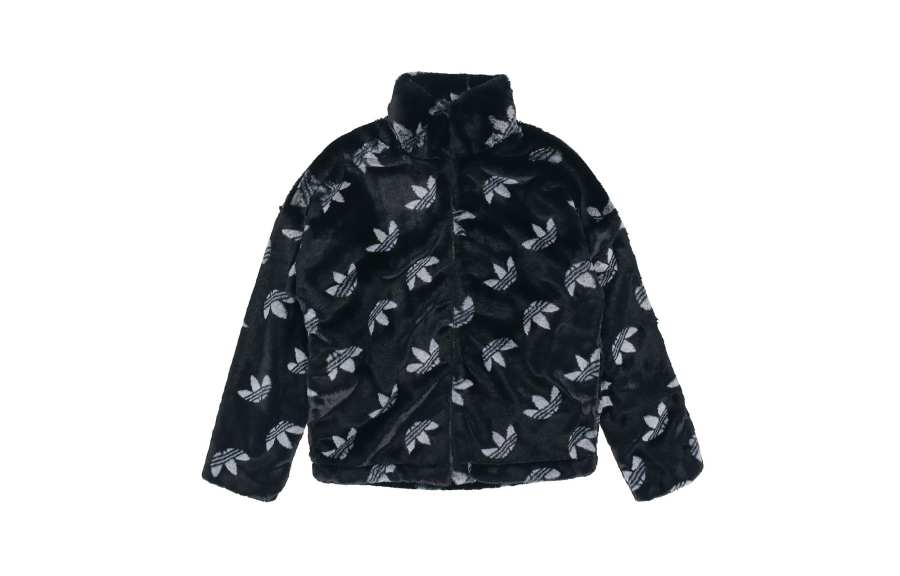 Adidas Originals Monogram Fur Jacket Unisex Black