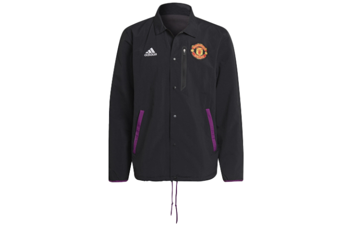 Adidas Adidas MUFC Jackets Men's Black Lapel Moderate Other