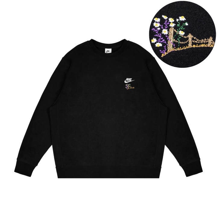 Nike Nike Sweatshirts Unisex Black Crew Neck Moderate Regular