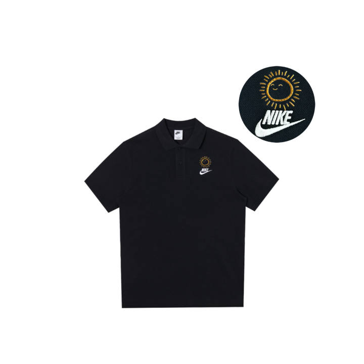 Nike Nike Polo Shirts Unisex Black Polo Collar Moderate Straight Fit