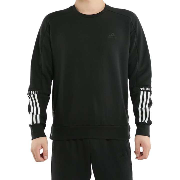 Adidas Adidas Sweatshirts Men's Black Crew Neck Moderate