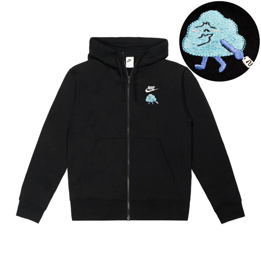 Nike Nike Sweatshirts Unisex Black Hooded Moderate Cardigan