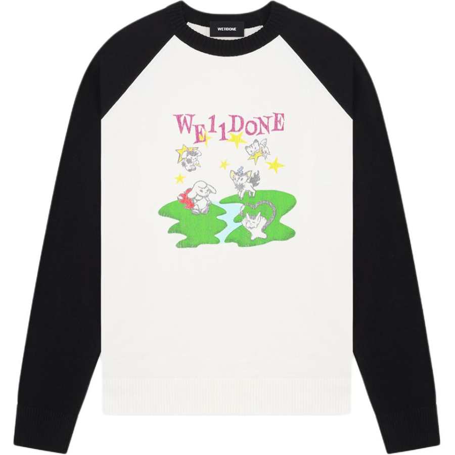 WE11DONE WE11DONE Sweaters Unisex Black Crew Neck Moderate