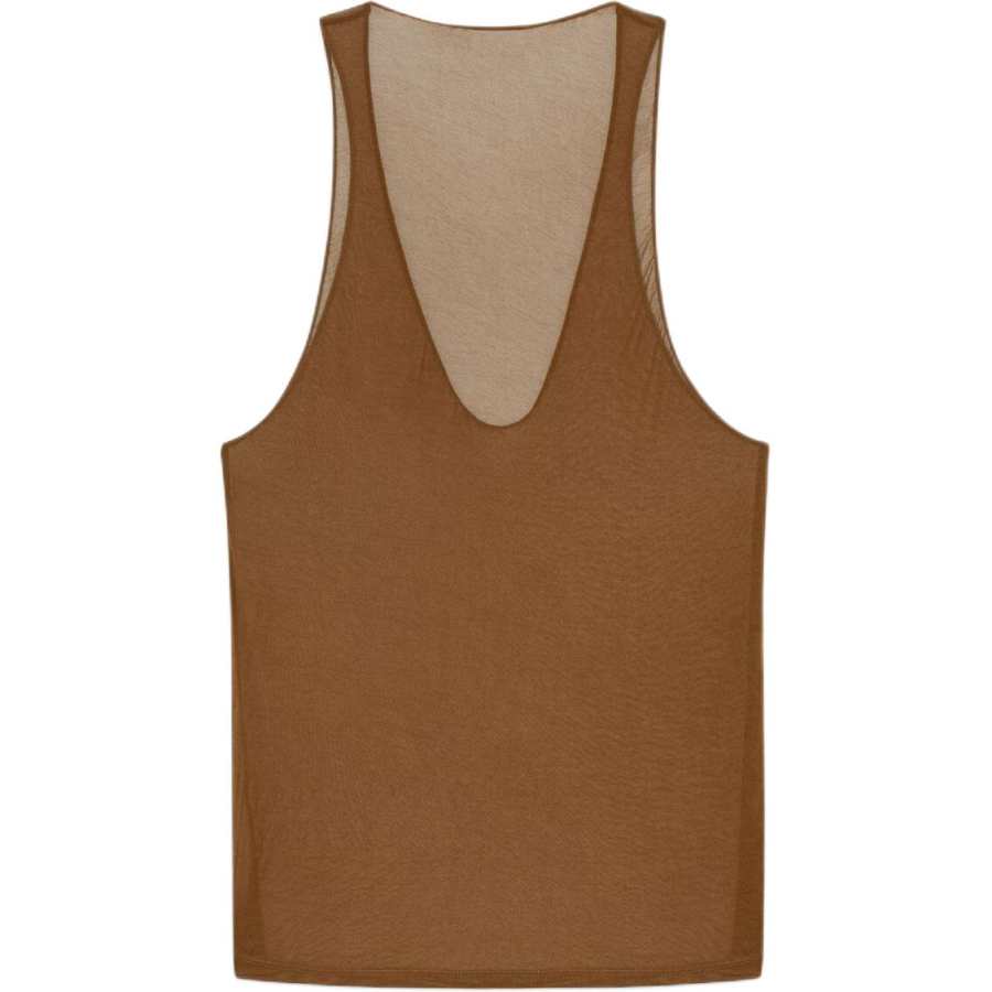 SAINT LAURENT Semi-Sheer Sleeveless Tank Top