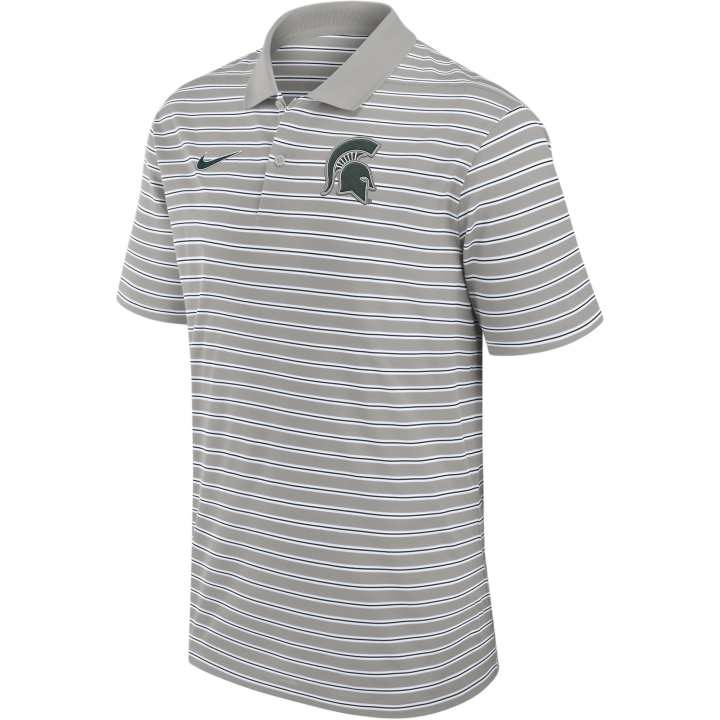 Nike Nike Michigan State Spartans Primetime Victory Striped Men's Nike Dri FIT College Polo