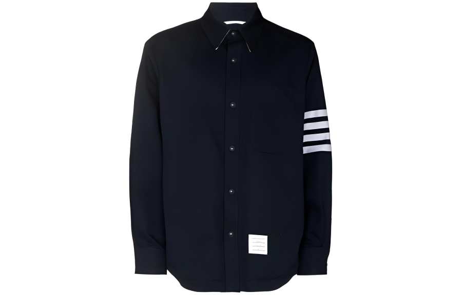 THOM BROWNE THOM BROWNE Stripe detail Press stud Shirt