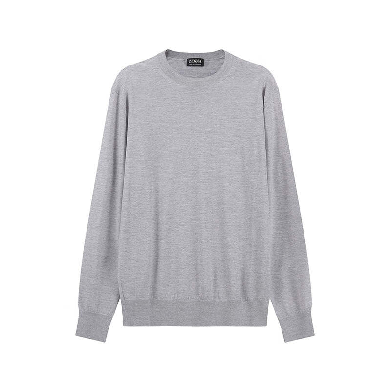 Ermenegildo Zegna Sweaters Men's Gray Crew Neck Thin Other