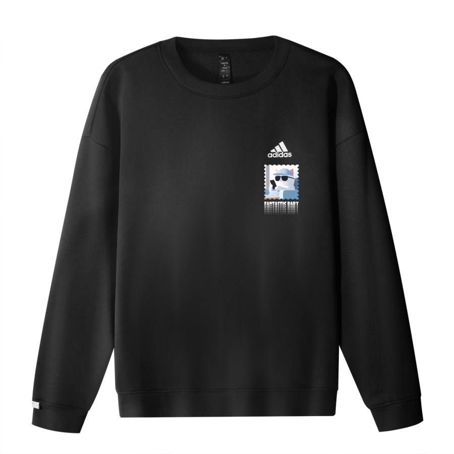 Adidas Adidas Sweatshirts Unisex Black Crew Neck Moderate Regular