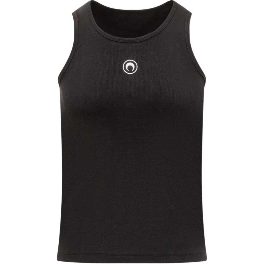 Marine Serre Crescent Moon Embroidered Crewneck Tank Top