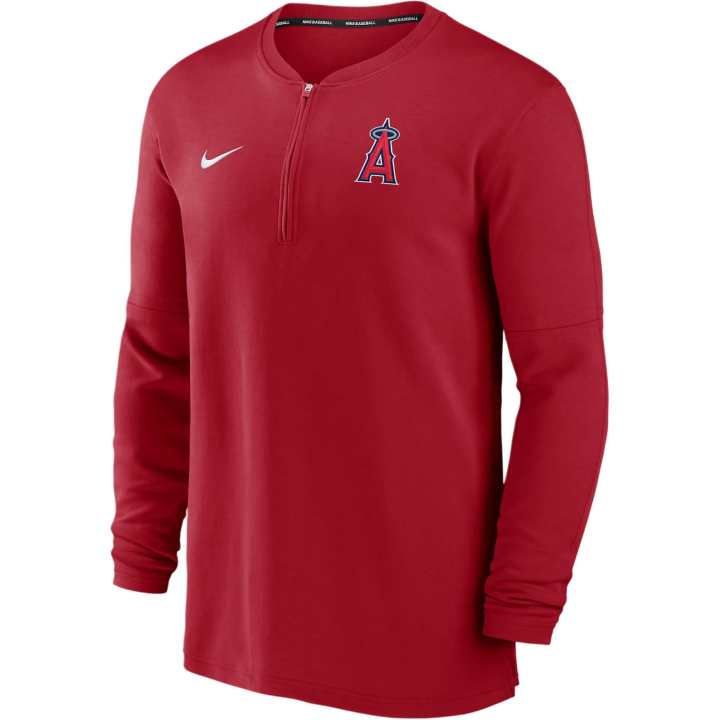 Nike Nike Los Angeles Angels Authentic Collection Game Time Men's Nike Dri FIT Mlb 1/2 Zip Long Sleeve Top