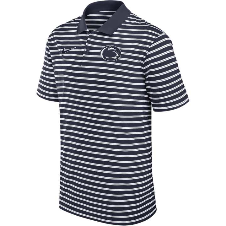 Nike Nike Penn State Nittany Lions Primetime Victory Striped Men's Nike Dri FIT College Polo