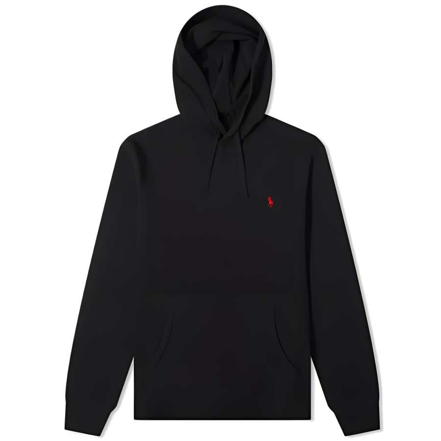Polo Ralph Lauren Pony Logo Embroidery Hooded Fleece Lined Sweatshirt Men's Black