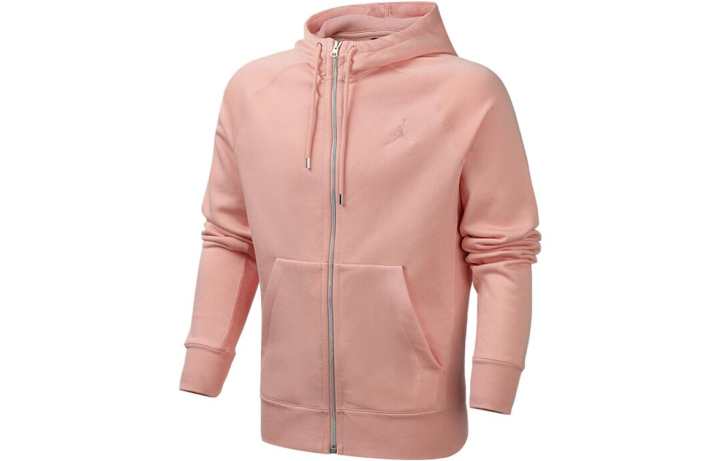 Jordan Jordan Jackets Men's Pink Hooded Moderate Straight Fit