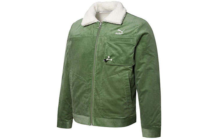 PUMA PUMA Jackets Men's Green Lapel Moderate Other