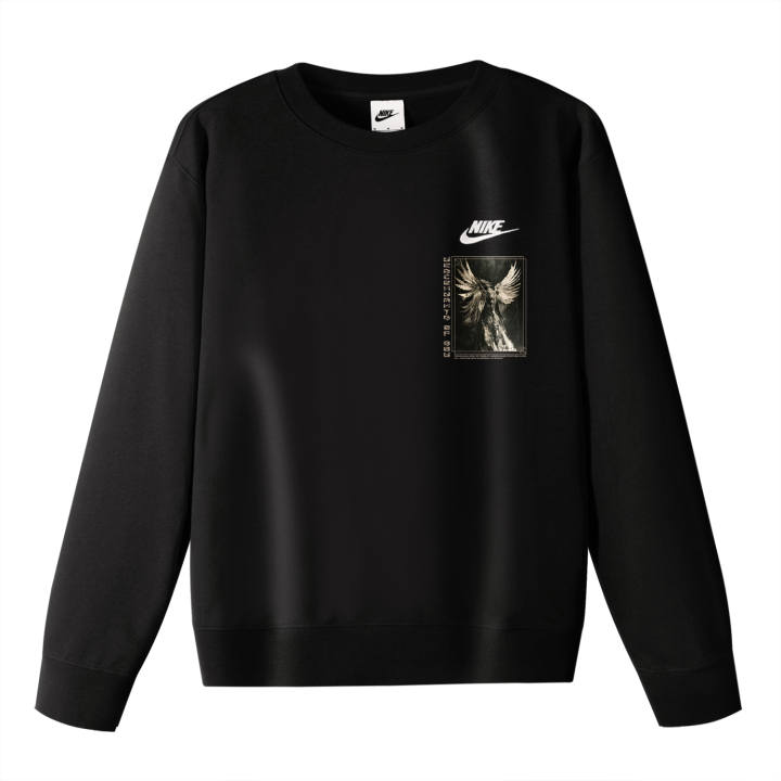 Nike Nike Sweatshirts Unisex Black Crew Neck Moderate Regular