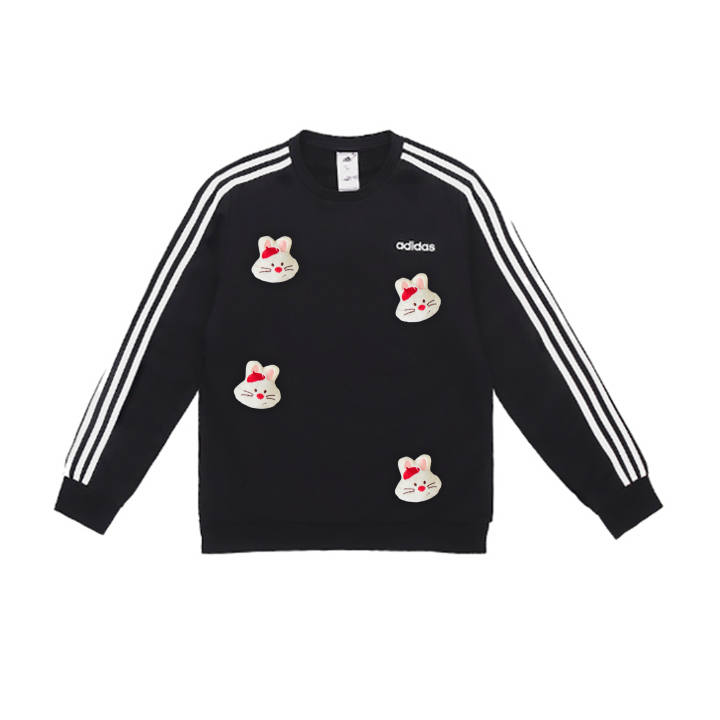 Adidas Adidas Sweatshirts Men's Black Crew Neck Moderate