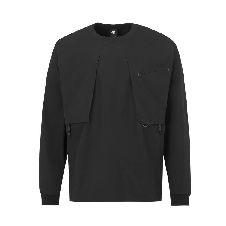 DESCENTE BLEU Sweatshirts Men's BK Black Crew Neck Moderate