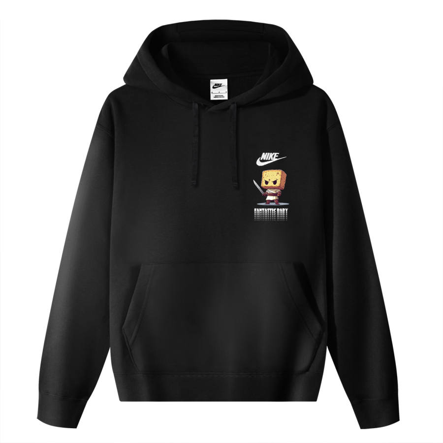 Nike Nike Sportswear Club Puffy Samurai Pullover Fleece Lined Hooded Sweatshirt Unisex Black