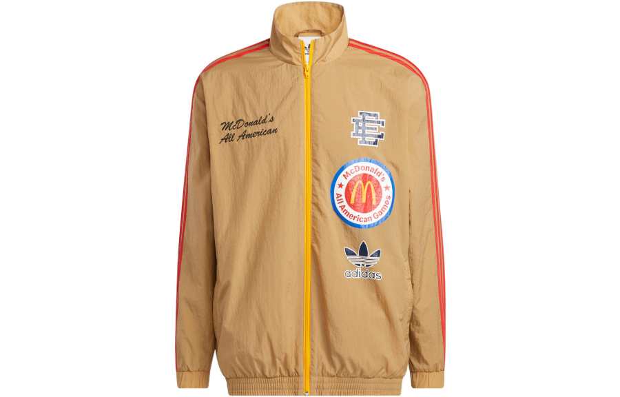 Adidas Originals Adidas X Eric Emanuel Jackets Men's Brown Stand Collar Moderate Other