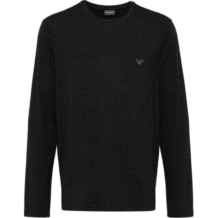 EMPORIO ARMANI Logo-embroidered Crew-neck Jumper