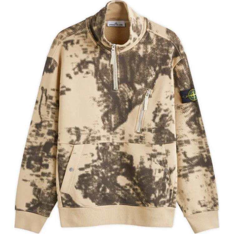 STONE ISLAND Earth Survey Camouflage Collection Sweatshirt Men's Brown