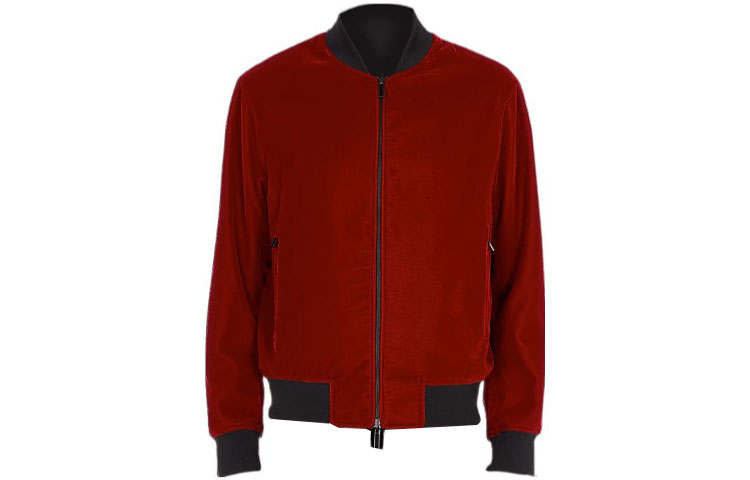 EMPORIO ARMANI Jackets Men's Red Baseball Collar Moderate