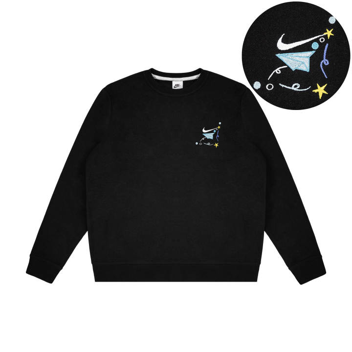 Nike Nike Sweatshirts Unisex Black Crew Neck Moderate Regular