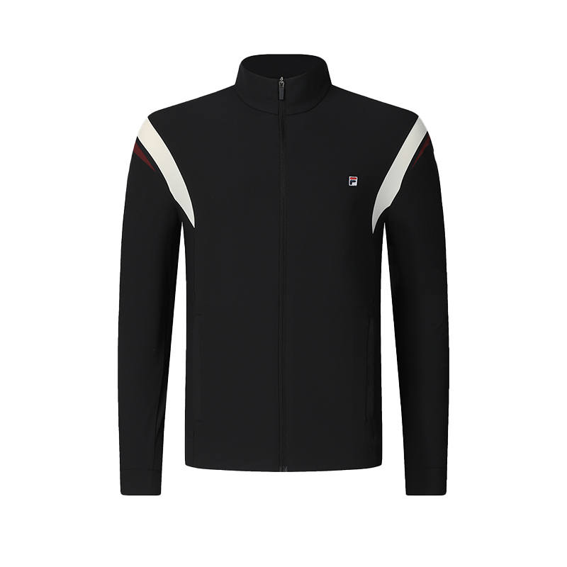 FILA Knitwear Men's Black Stand Collar Moderate Other