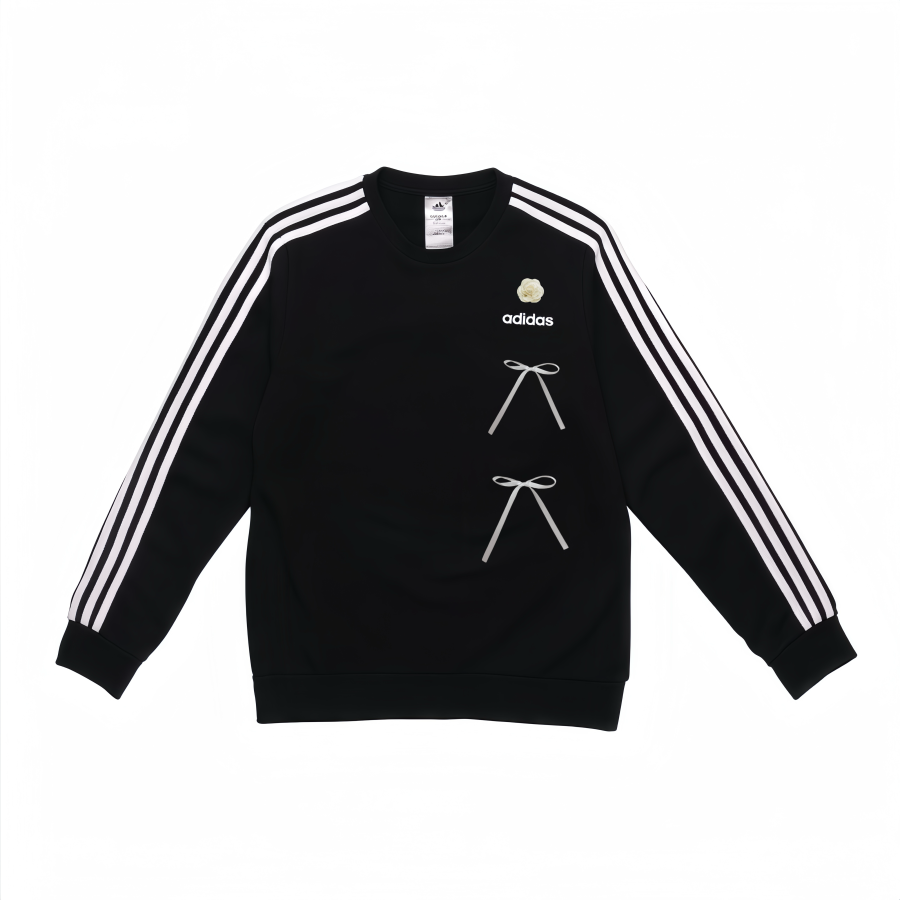 Adidas Adidas Sweatshirts Unisex Black Crew Neck Moderate Regular