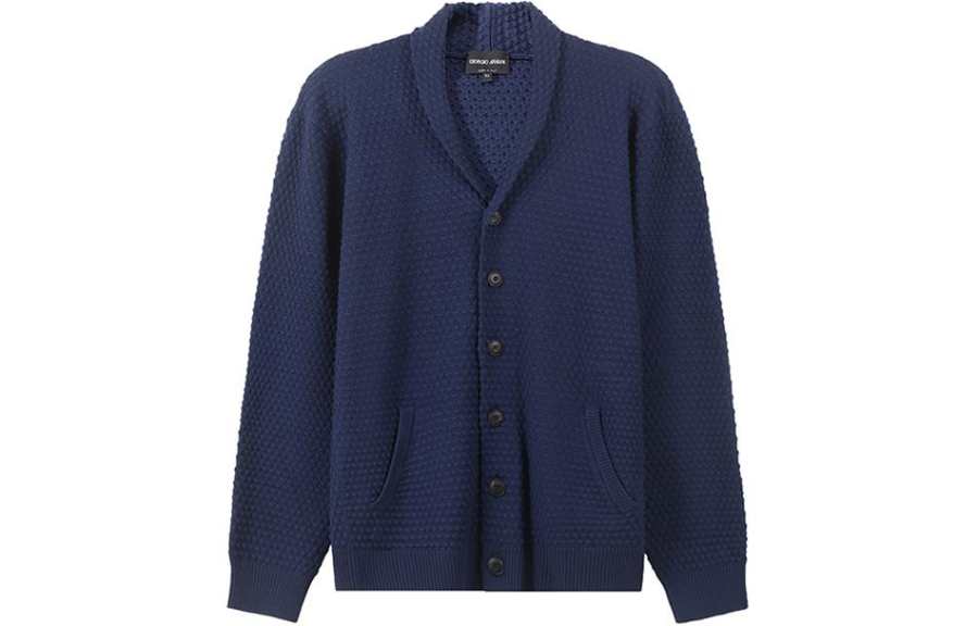 GIORGIO ARMANI SS24 Knitwear Men's Dark Blue