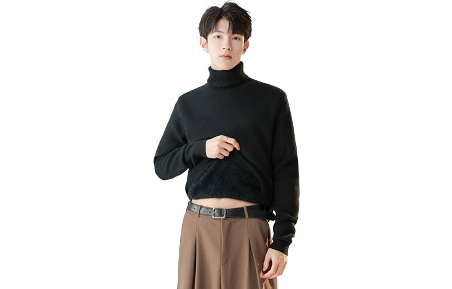 BALENO BALENO Sweaters Unisex Turtleneck Thickened And Fleece Lined Base Layer