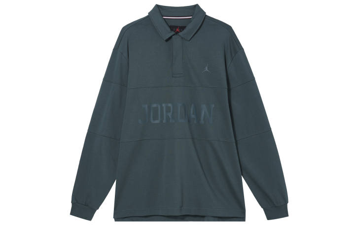 Jordan Jordan Polo Shirts Men's Green Lapel Moderate Straight Fit