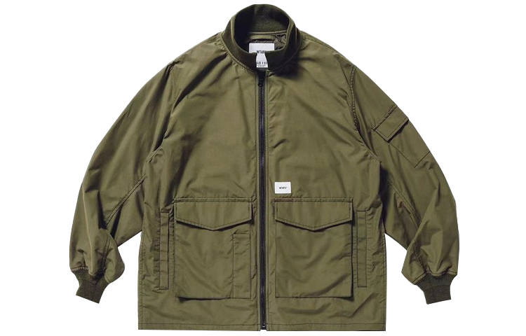 WTAPS WTAPS Jackets Men's Army Green Stand Collar Moderate Other