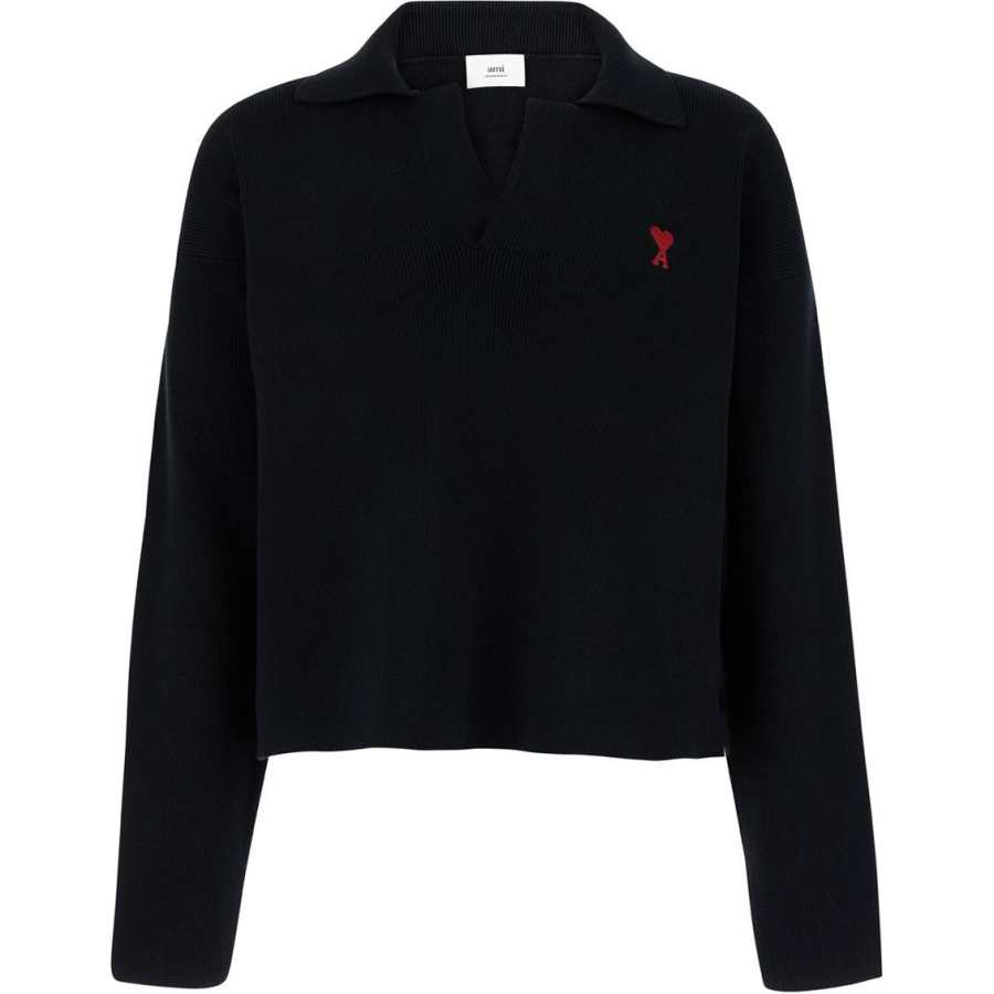 AMIPARIS Ami Paris Ami De Coeur Long Sleeved Knitted Jumper